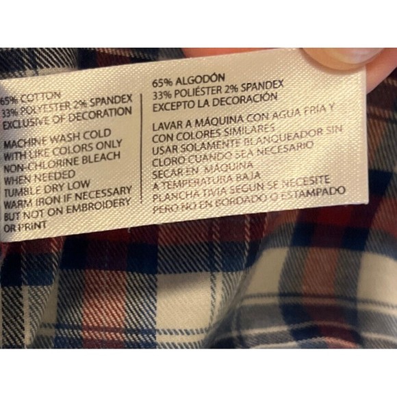 U.S . Polo Assn. Sz XL Plaid Flannel Long Sleeve Stretch Button Down Shirt‎ - Picture 6 of 6